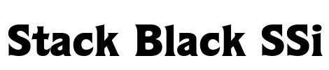 Stack Black SSi Font Image