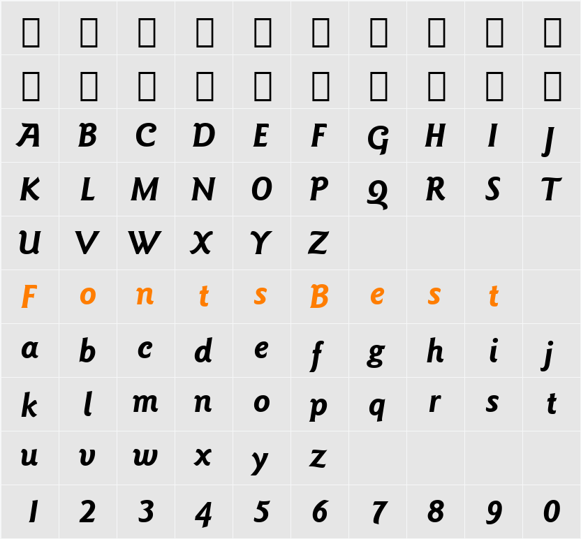 077-CAI978 Character Map