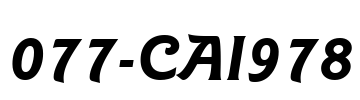 077-CAI978 Font Image