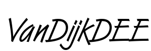 VanDijkDEE Font Image