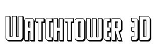 Watchtower 3D Font Image
