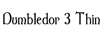 Dumbledor 3 Thin Font Image