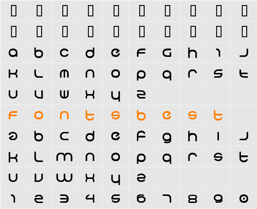 neo-geo bold Character Map