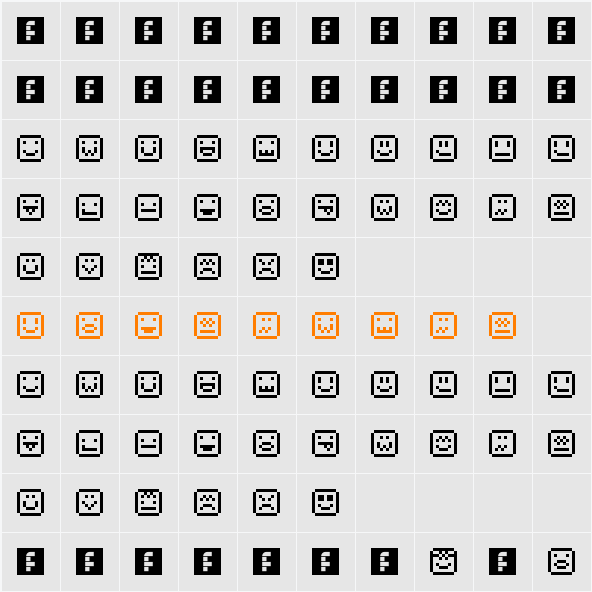 EmoticonesTityly Character Map
