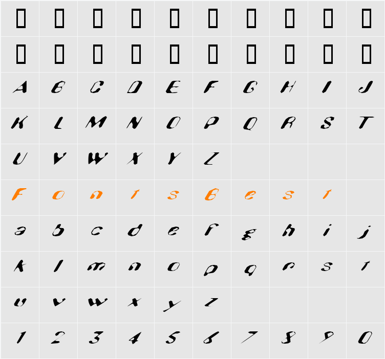 Hugenick Character Map