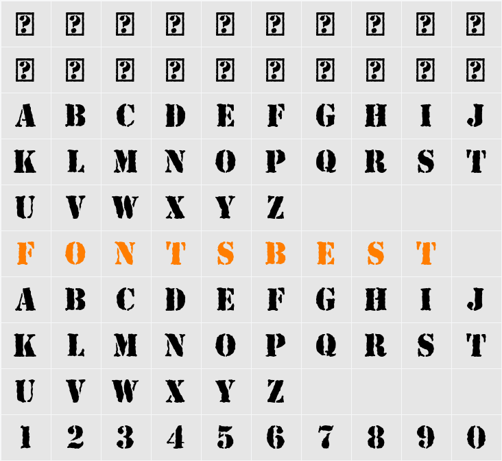 Top Secret Without Lines Character Map