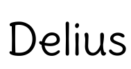 Delius Font Image