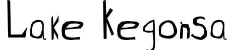 Lake Kegonsa Font Image
