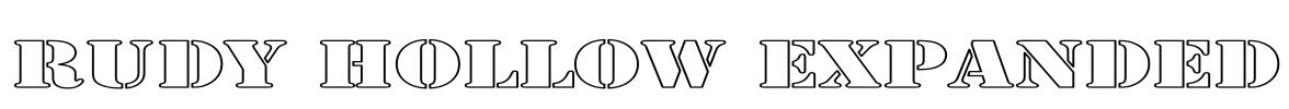 Rudy Hollow Expanded Font Image