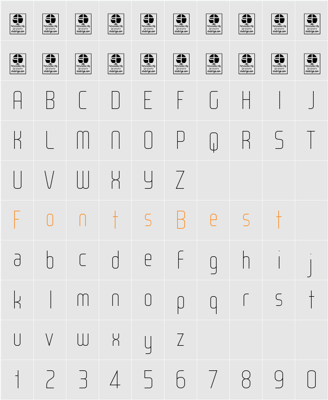 WOX~Modelist Thin Demo Character Map