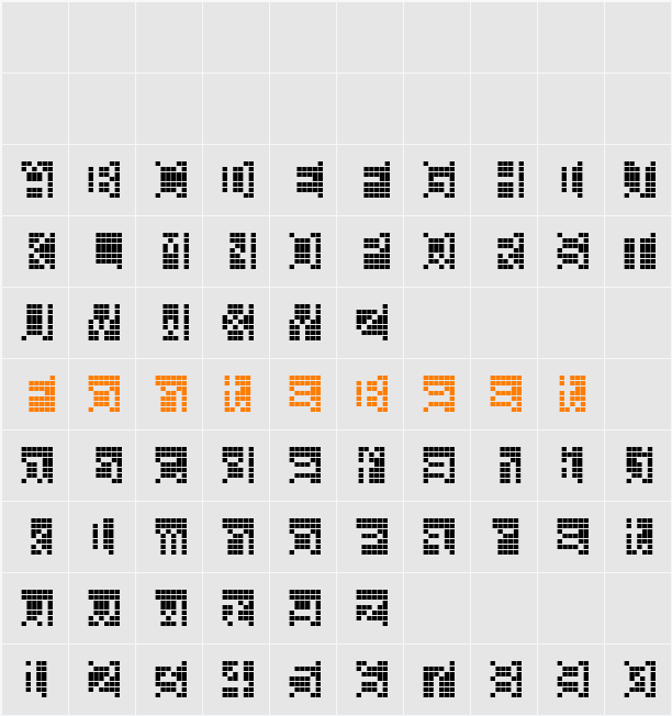 ScreenMatrix-Grid Character Map