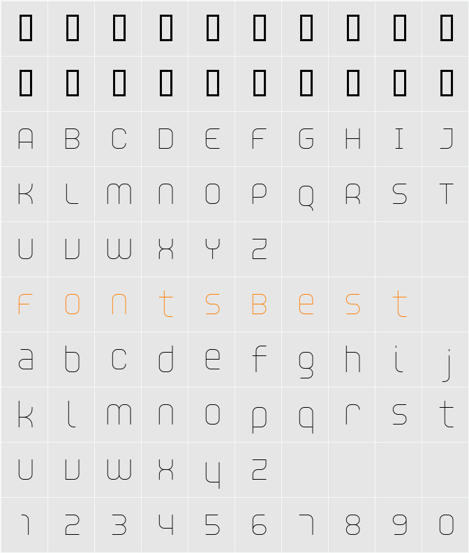 Unisect Character Map