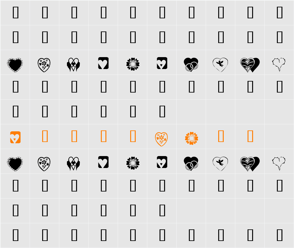 KR Heartiness Character Map