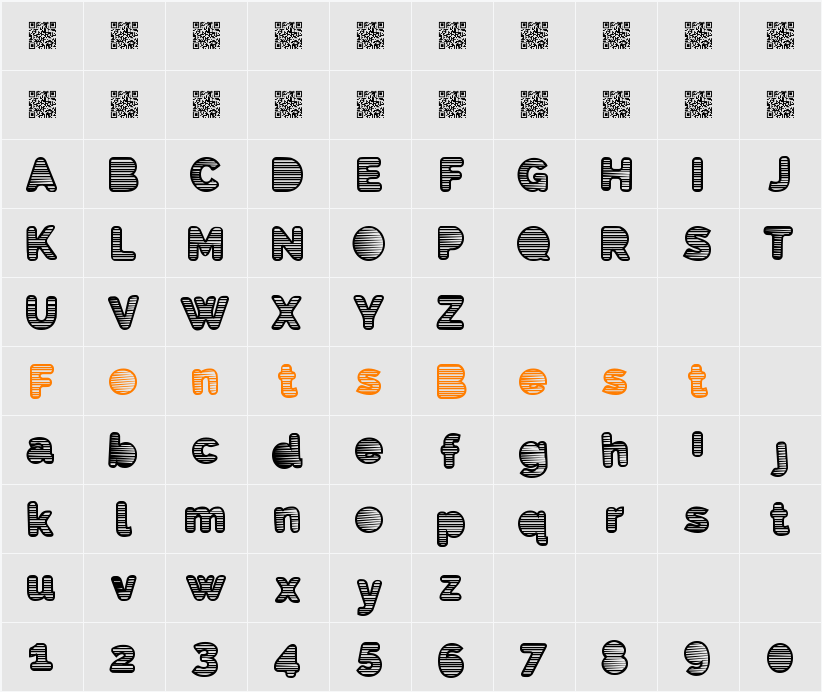EightiesShades Character Map