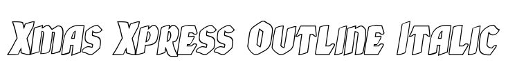 Xmas Xpress Outline Italic