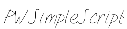 PWSimpleScript Font Image