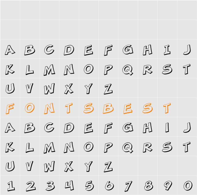 SF Minced Meat Shaded Character Map