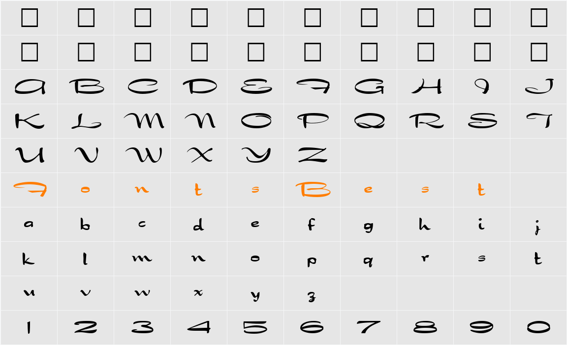 Draconian Character Map