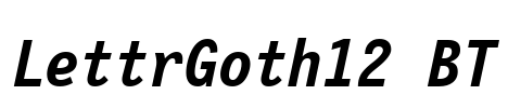 LettrGoth12 BT