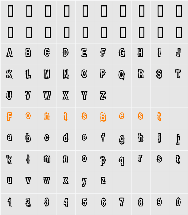 JackOLantern Character Map
