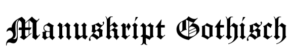 Manuskript Gothisch Font Image