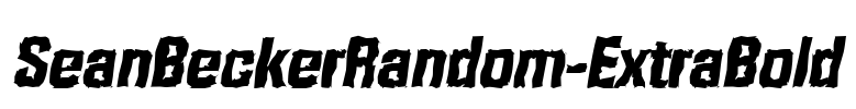 SeanBeckerRandom-ExtraBold Font Image