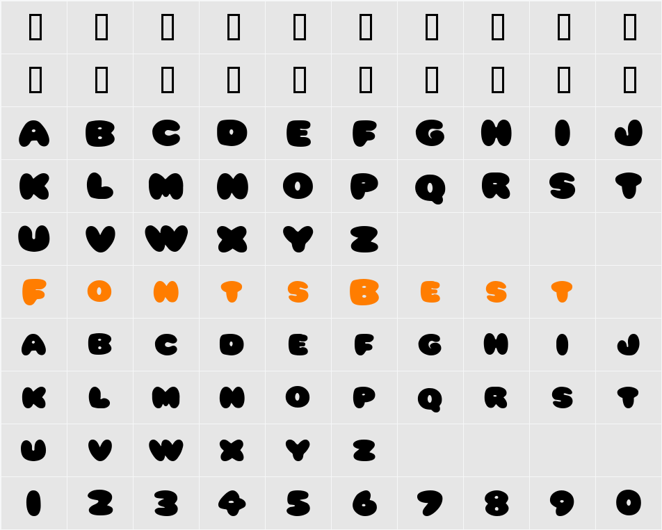Gumbo Character Map