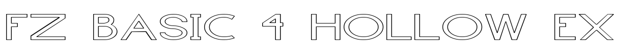 FZ BASIC 4 HOLLOW EX Font Image