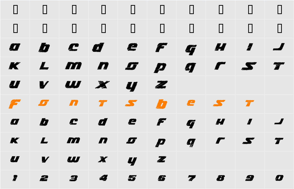 Lizzie Character Map