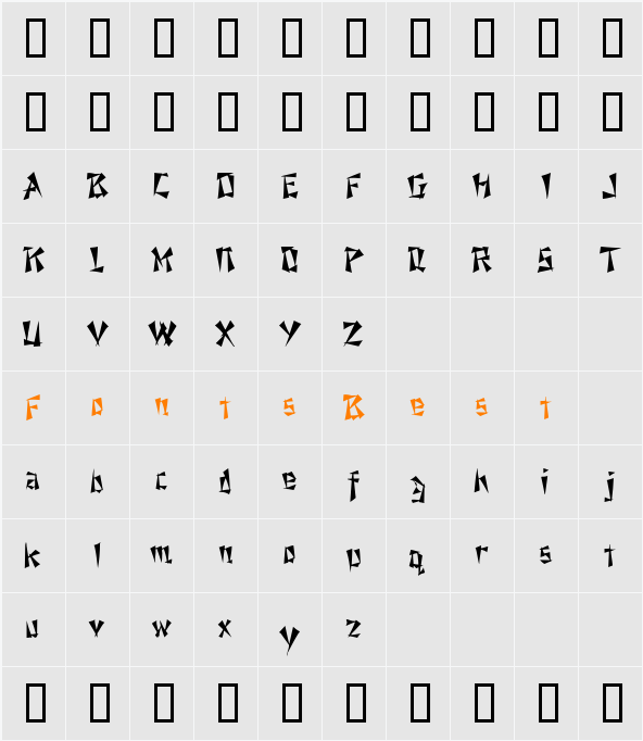 Nixon Character Map