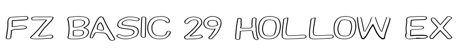 FZ BASIC 29 HOLLOW EX Font Image