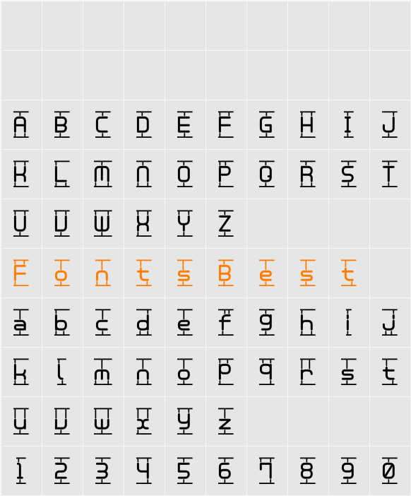 Plamo Character Map