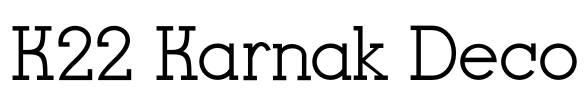 K22 Karnak Deco Font Image