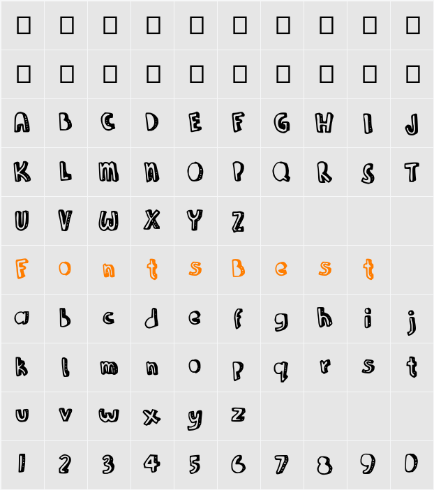 JoanneTicTac Character Map
