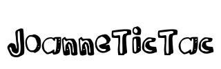 JoanneTicTac Font Image