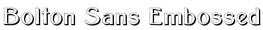 Bolton Sans Embossed Font Image