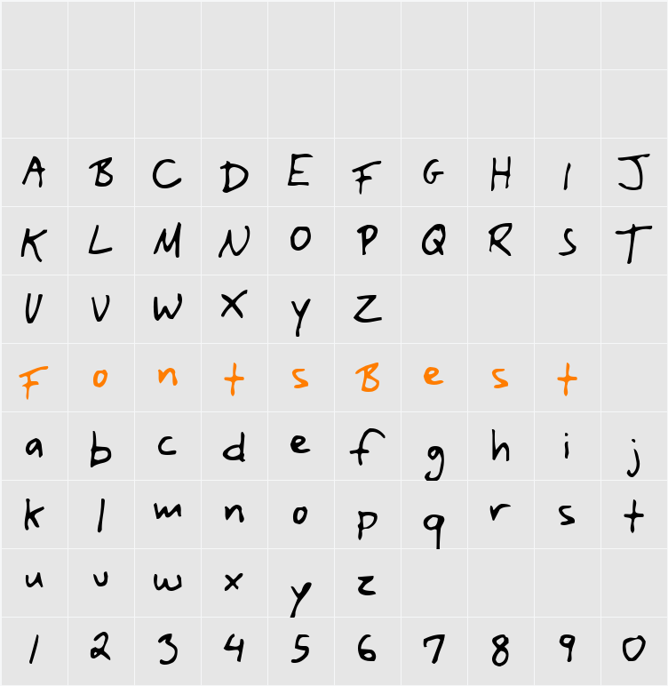 Yank Character Map