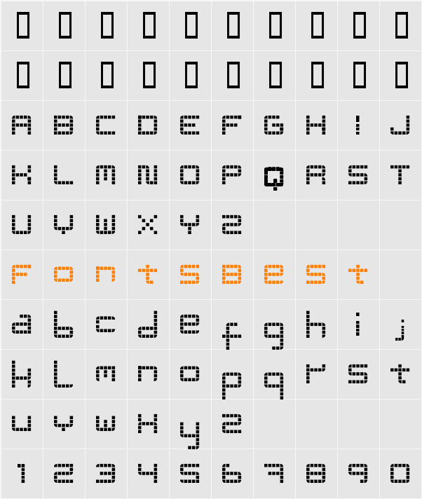 3t Character Map
