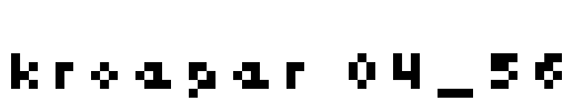 kroeger 04_56 Font Image