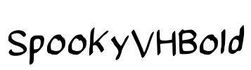 SpookyVHBold Font Image