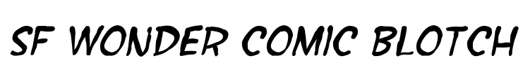 SF Wonder Comic Blotch Font Image