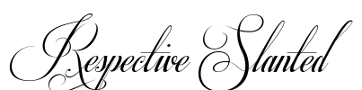 Respective Slanted Font Image