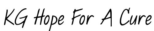 KG Hope For A Cure Font Image