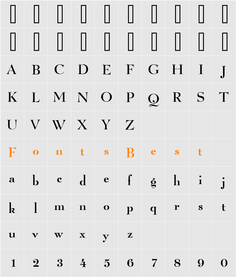 Luciano Character Map