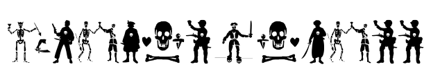 PiratesThree Font Image