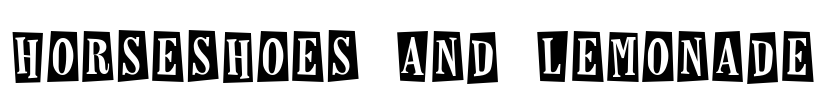 Horseshoes And Lemonade Font Image