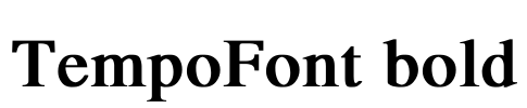 TempoFont bold Font Image