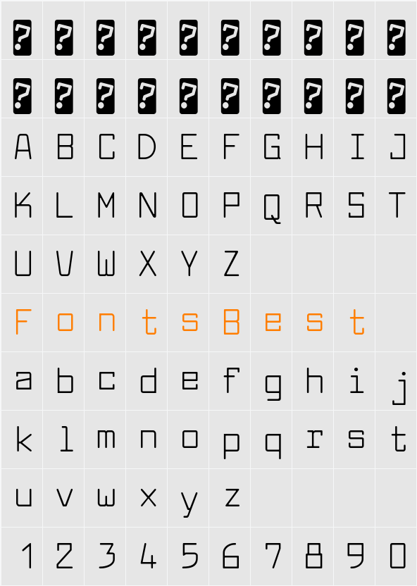 Larabiefont Rg Character Map