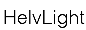 HelvLight Font Image