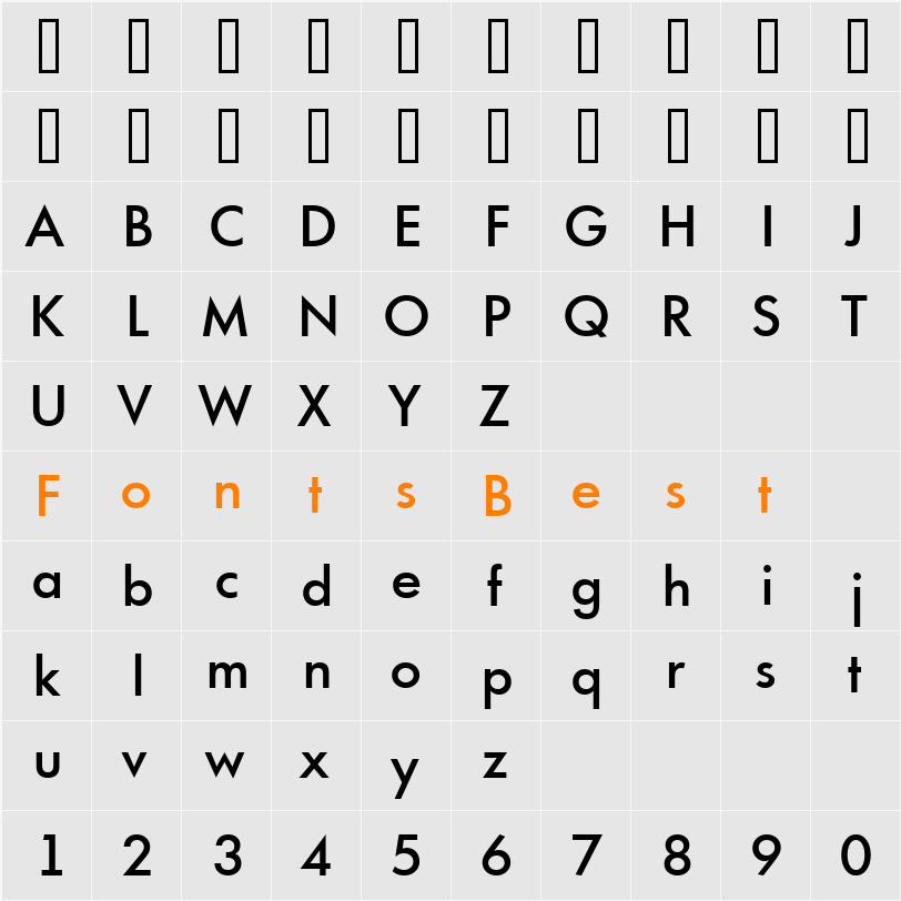 a_FuturicaMedium Character Map
